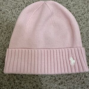 Kids Polo by Ralph Lauren Light Pink Knit Beanie